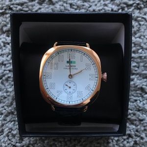 La Mer Rose Gold and Black Croc Watch BNIB